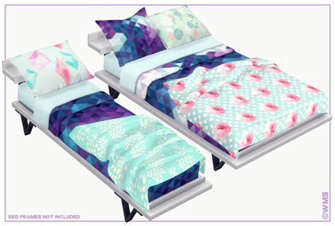 sims 4 single bed blankets cc