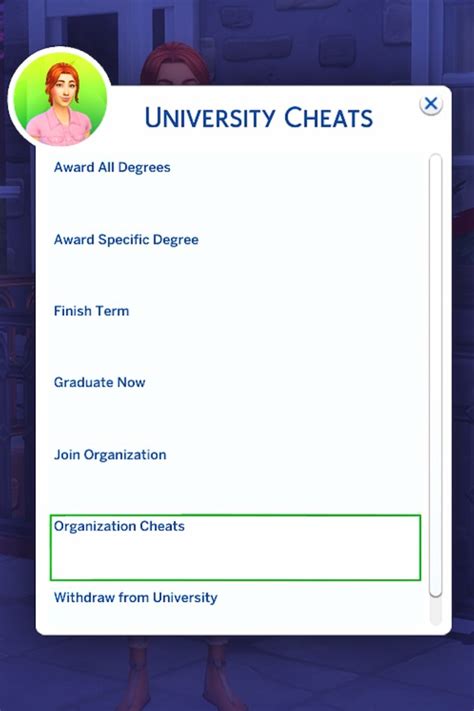 sims 4 university degree cheats