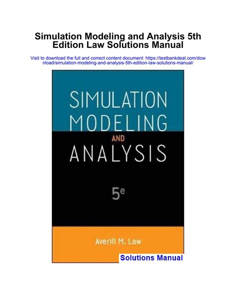 simulation modeling and analysis law solutions manual Epub