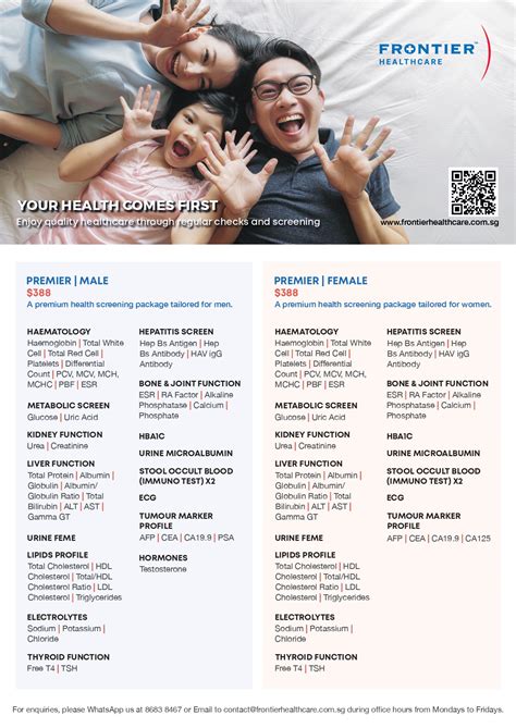 singapore general hospital health screening package