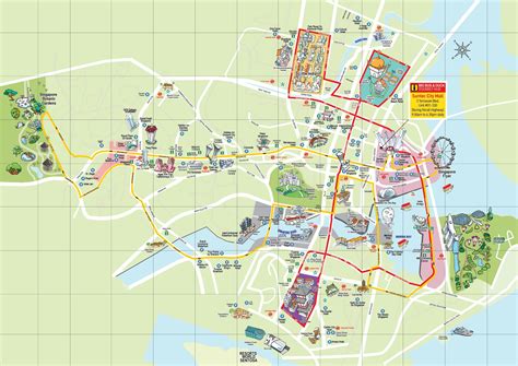 singapore hop on hop off bus route map