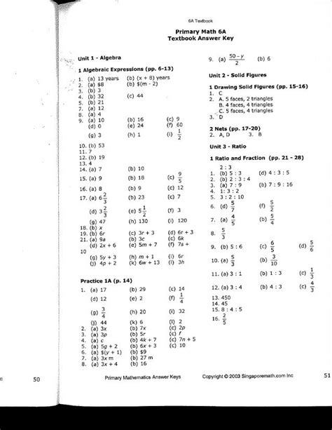 singapore math answer key online Reader