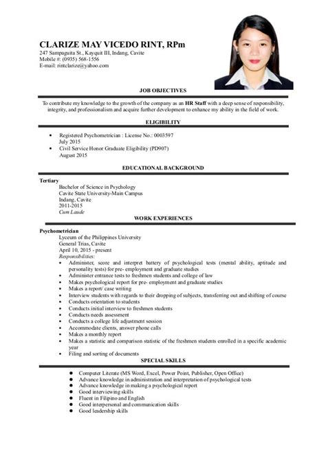 singapore resume format