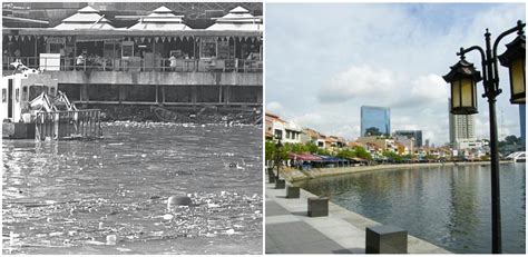 singapore river before and after clean up