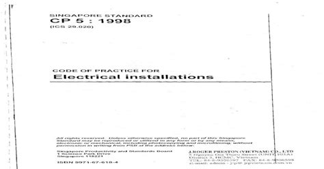 singapore standard electrical code cp5 pdf free PDF