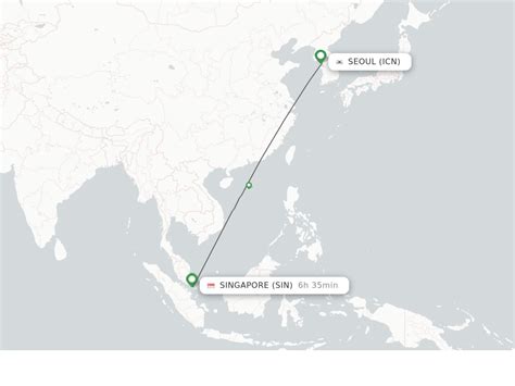 singapore to south korea flight time