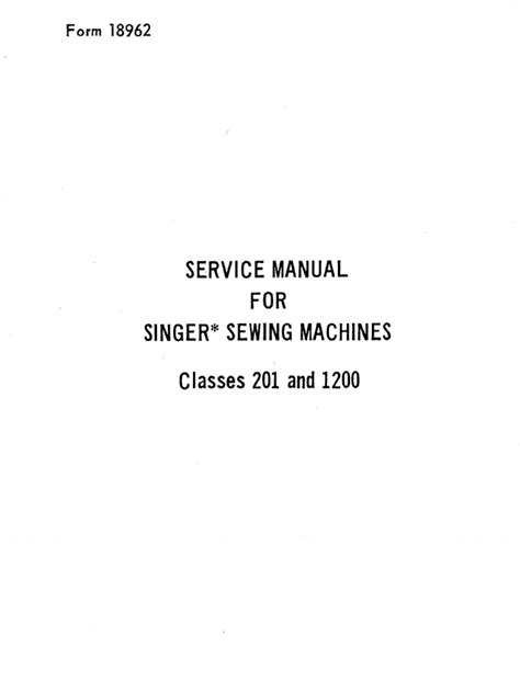 singer 201 service manual Reader