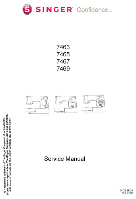 singer 7463 service manual Doc