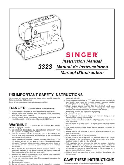 singer instruction manual free Reader