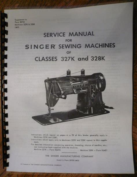 singer model 328k manual Epub
