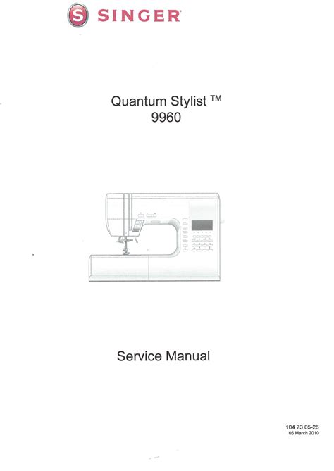 singer quantum stylist 9960 repair manual Reader