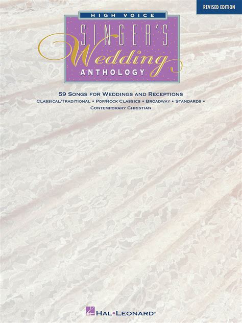 singers wedding anthology high voice revised edition PDF