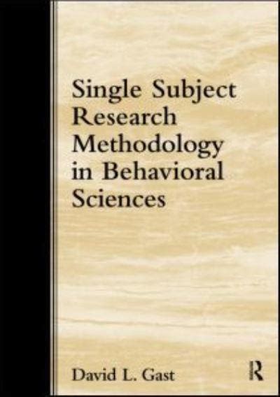 single subject research methodology in behavioral sciences Doc