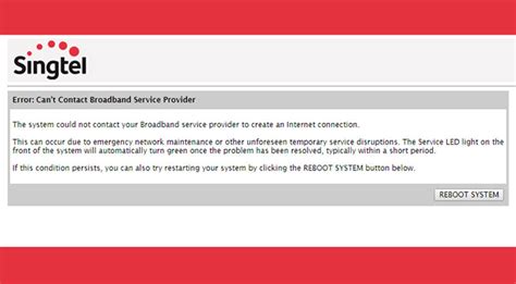 singtel broadband down