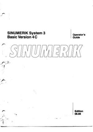 sinumerik system 3 manual pdf PDF