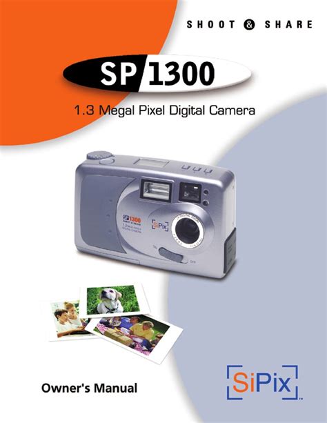 sipix sp 1300 digital cameras owners manual PDF