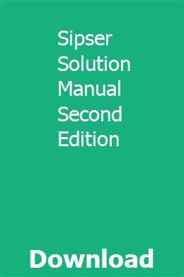 sipser-2nd-edition-solution-manual Ebook Doc