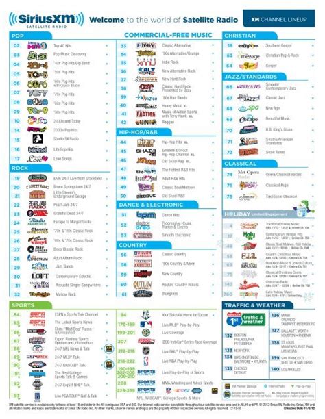 sirius xm channel guide 2013 Epub