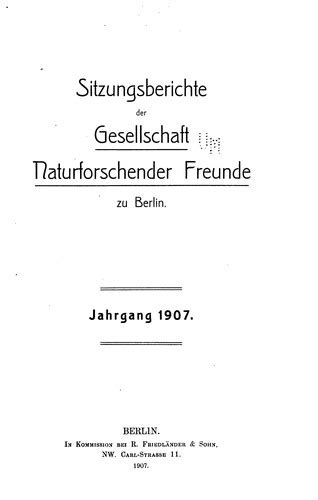 sitzungsberichte gesellschaft naturforschender freunde 1839 1859 PDF