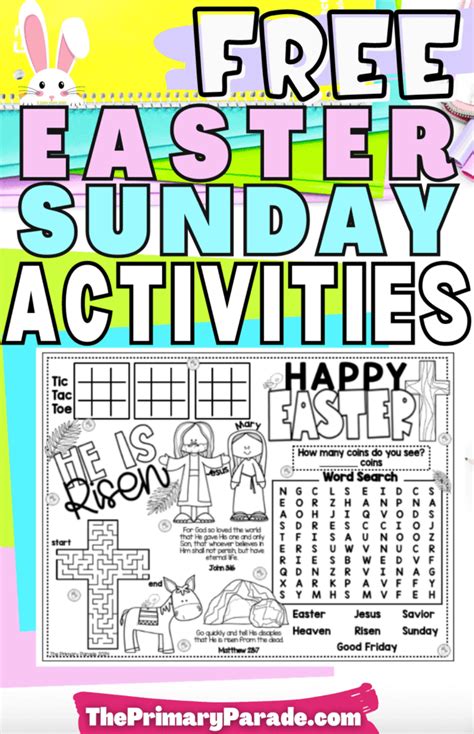 sixth sunday of easter sunday school activities PDF