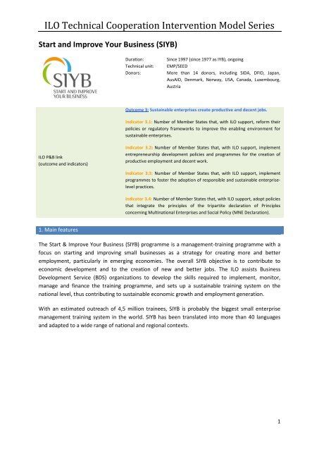 siyb update international labour organization pdf Epub