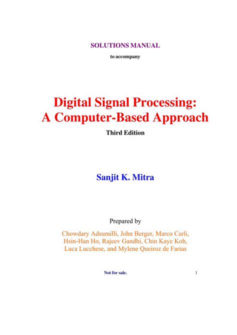 sk mitra digital signal processing free download pdf Kindle Editon