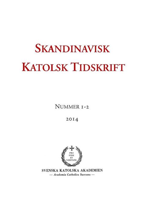 skandinavisk katolsk tidskrift swedish persson Doc