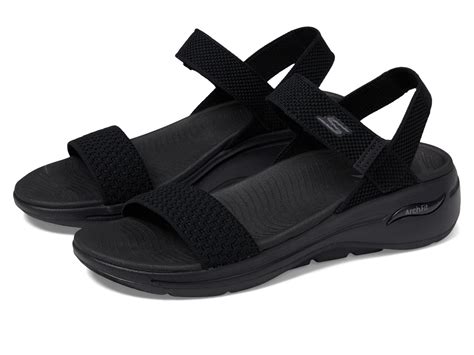 skechers black sandals