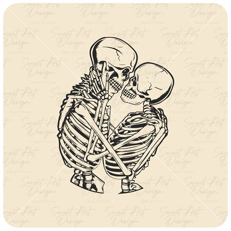 skeleton couple drawing