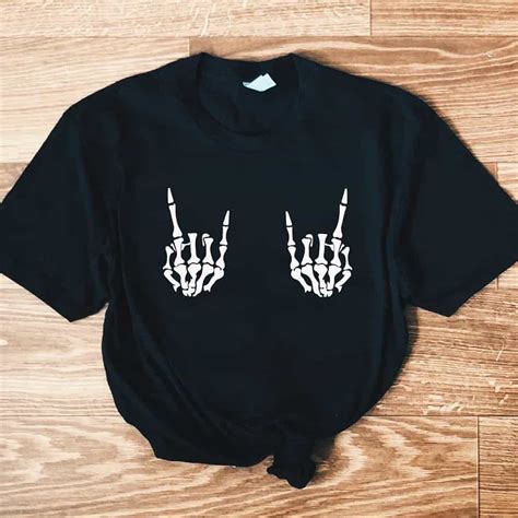 skeleton hands t shirt