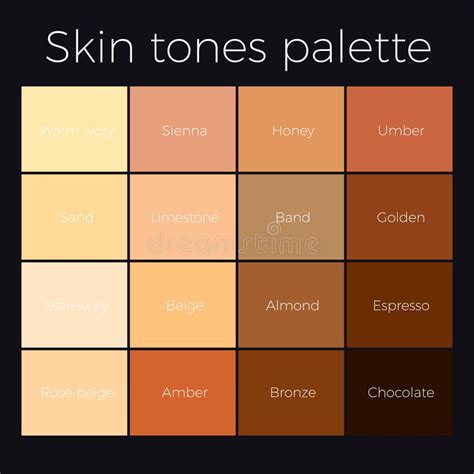Skin Color Names Chart