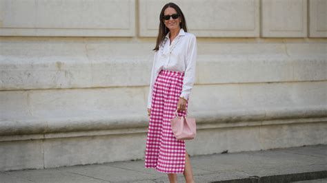 skirt and button down shirt