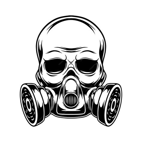 skull and gas mask