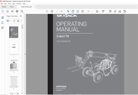 skyjack operating manual pdf Kindle Editon