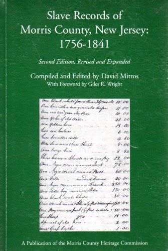 slave records of morris county new jersey 1756 1841 Reader