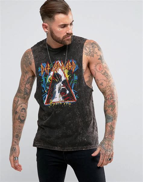 sleeveless band t shirts