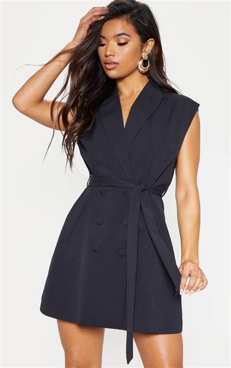 sleeveless blazer dress