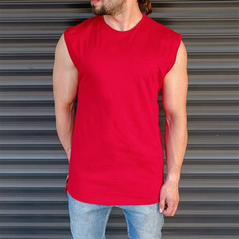 sleeveless shirt red