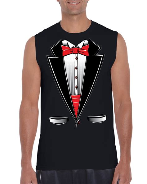 sleeveless tuxedo shirt