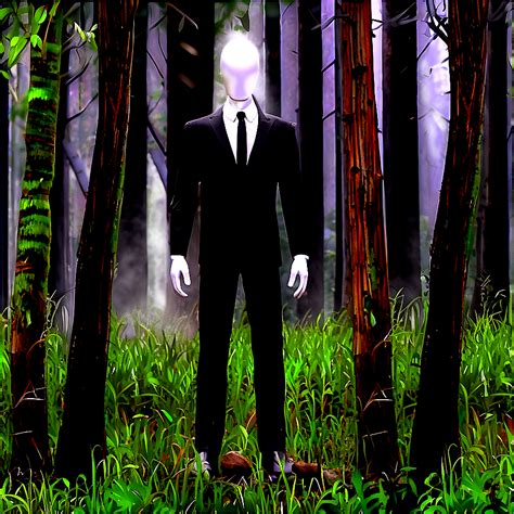 slender man in forest