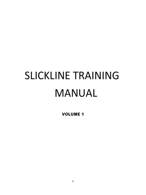 slickline training manual PDF