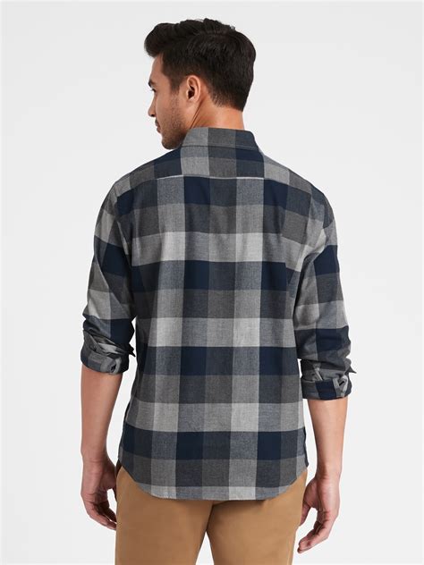 slim cut flannel shirts