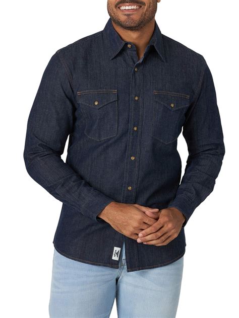 slim denim shirt