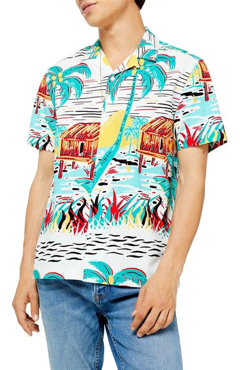 slim fit aloha shirt