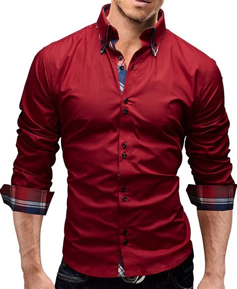 slim fit casual dress shirts