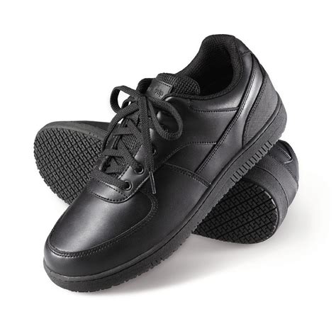 slip resistant black sneakers