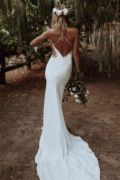 slip wedding dress