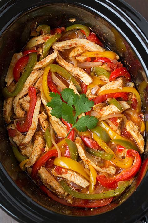 slow cooker chicken fajita