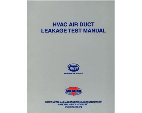 smacna air duct leakage test manual Doc