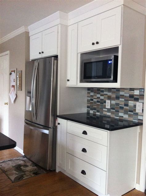 small fridge and microwave